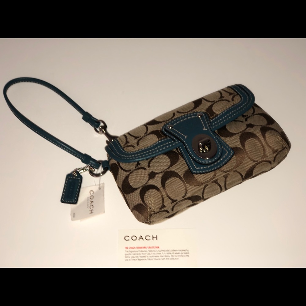 Coach signature wristlet